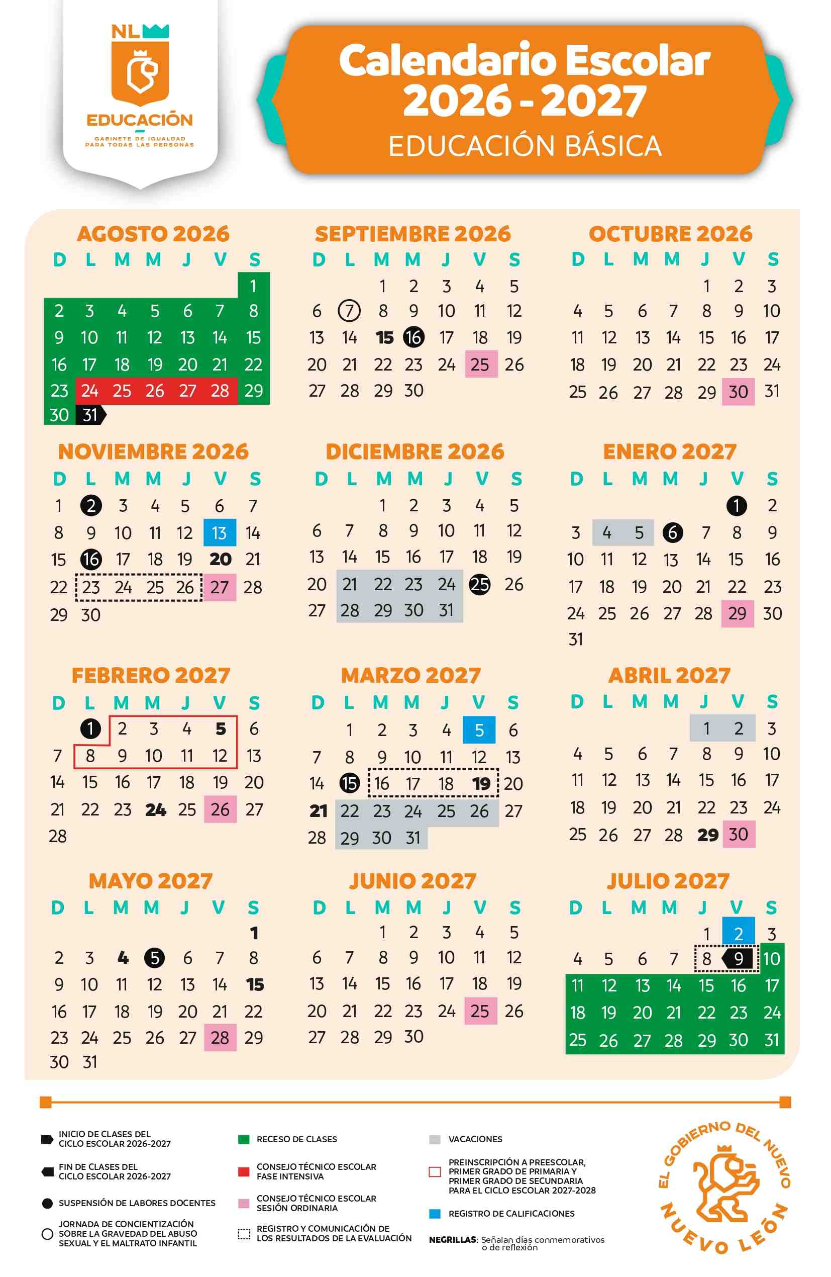 CALENDARIO ESCOLAR 2025-2026